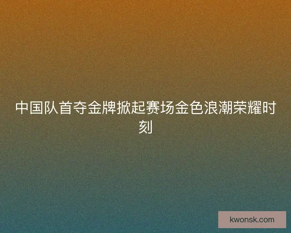 中国队首夺金牌掀起赛场金色浪潮荣耀时刻